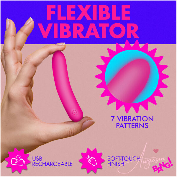 Tapered Flexible Silicone Bullet - Pink - Image 2