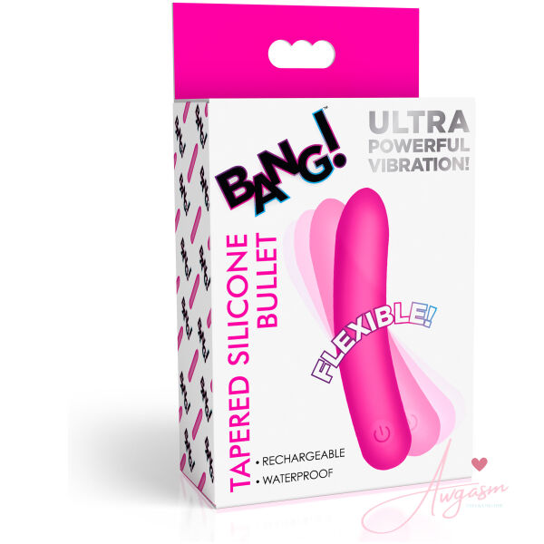 Tapered Flexible Silicone Bullet - Pink - Image 7