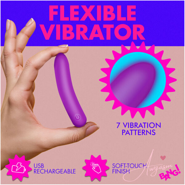 Tapered Flexible Silicone Bullet - Purple - Image 2