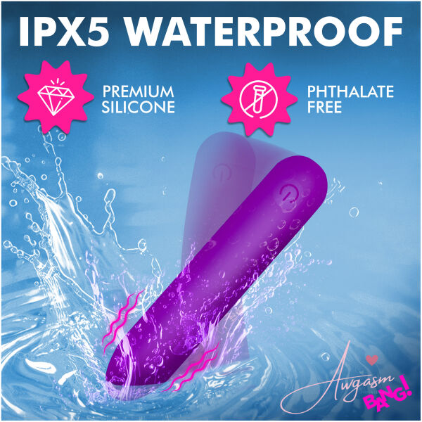 Tapered Flexible Silicone Bullet - Purple - Image 4