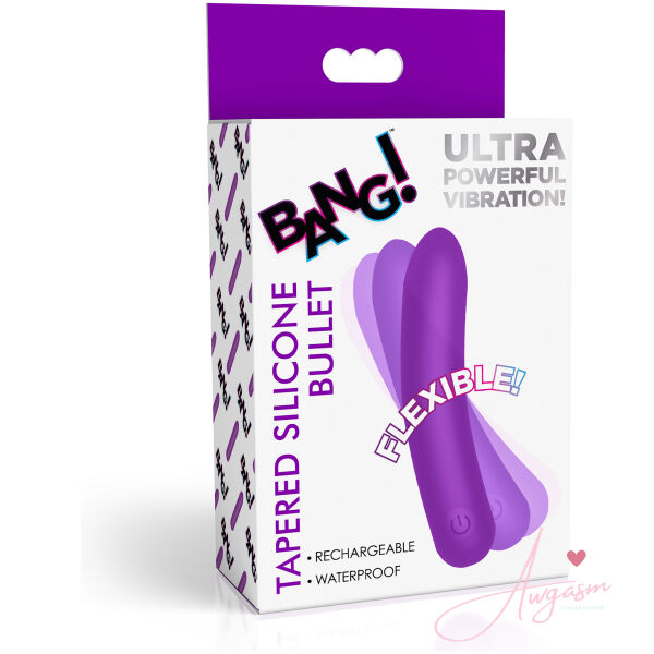 Tapered Flexible Silicone Bullet - Purple - Image 7