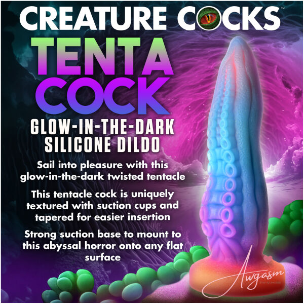 Tenta-Cock Glow-in-the-Dark Silicone Dildo - Image 2