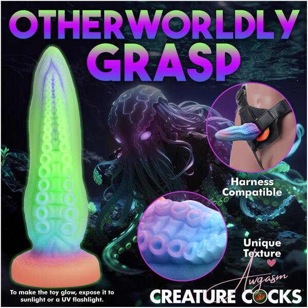 Tenta-Cock Glow-in-the-Dark Silicone Dildo - Image 7