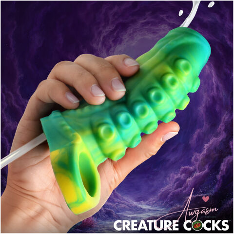 Tentacle Squirting Silicone Penis Enhancer - Green