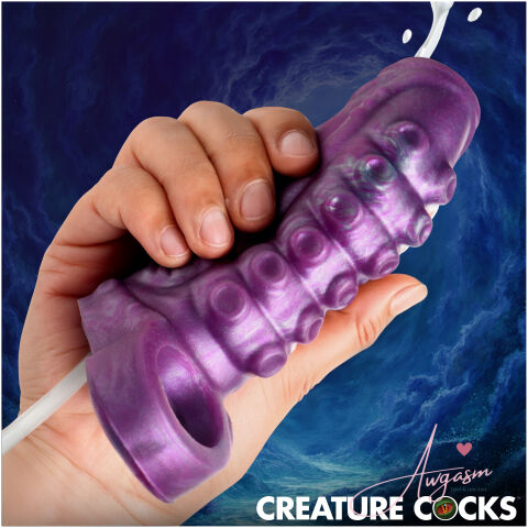 Tentacle Squirting Silicone Penis Enhancer - Purple