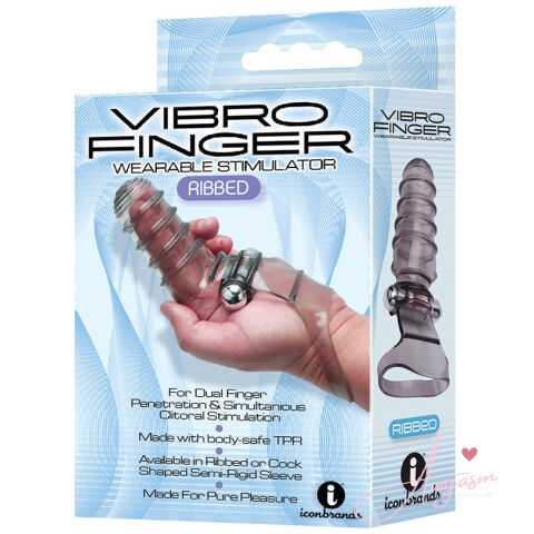 The 9's VibroFinger Massager-Grey