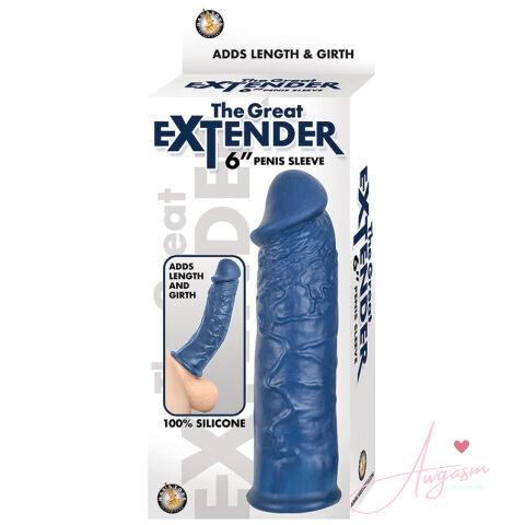 The Great Extender Penis Sleeve-Blue 6
