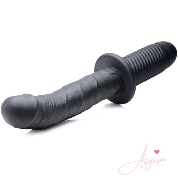 The Large Realistic 10X Silicone Vibrator with Handle - Image 4
