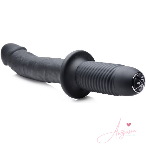 The Large Realistic 10X Silicone Vibrator with Handle - Image 5