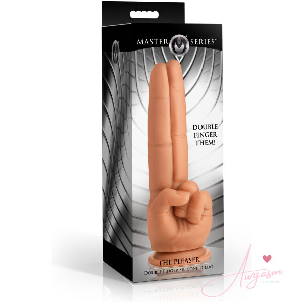 The Pleaser Double Finger Silicone Dildo - Image 7