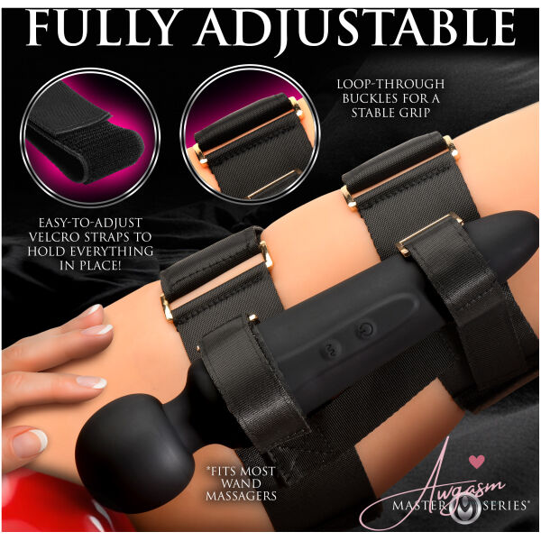 Thunderstick Thigh Strap Vibrating Wand with Harness - Image 3