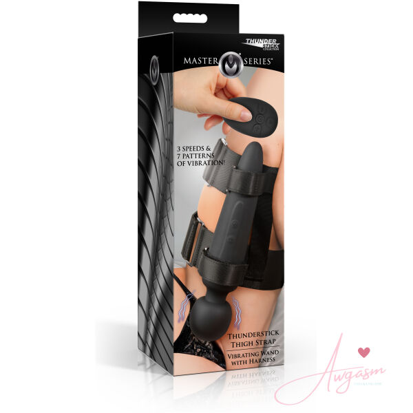 Thunderstick Thigh Strap Vibrating Wand with Harness - Image 7