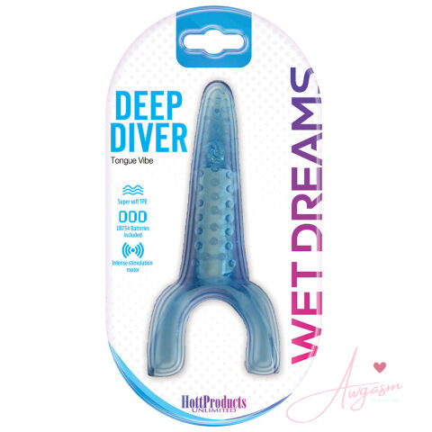 Tongue Star Deep Diver Vibrating Tongue-Blue