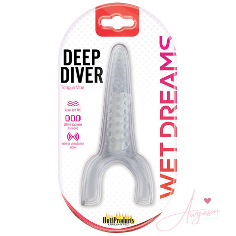 Tongue Star Deep Diver Vibrating Tongue-Clear