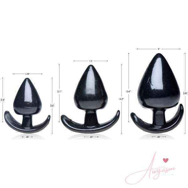 Triple Spades 3 Piece Anal Plug Set - Image 3