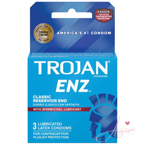 Trojan Enz Armor Spermicidal (3 Pack)