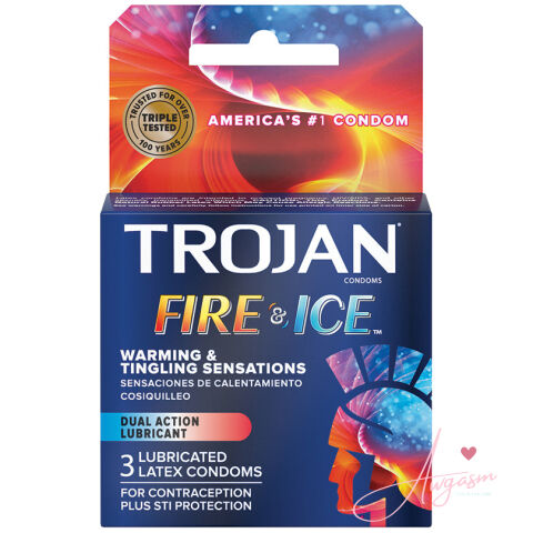 Trojan Pleasures Fire & Ice Condoms (3 Pack)