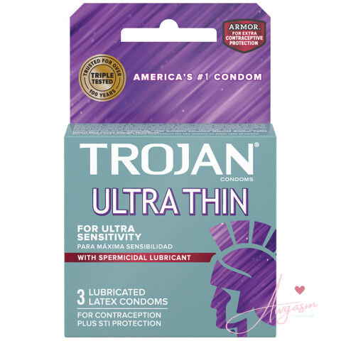 Trojan Ultra Thin Armor Spermicidal (3 Pack)