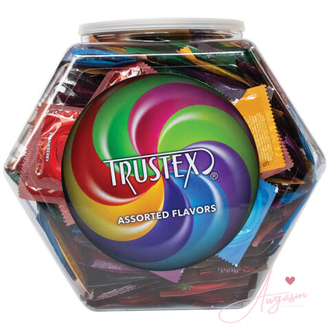 Trustex Assorted Flavor Condoms Bowl of 288pcs