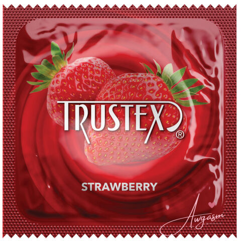 Trustex Flavored Condom-Strawberry (Bulk)