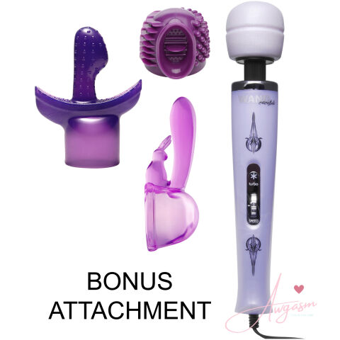 Turbo Purple Pleasure Wand Kit with Free Attachment