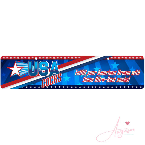 USA Cocks Display Sign
