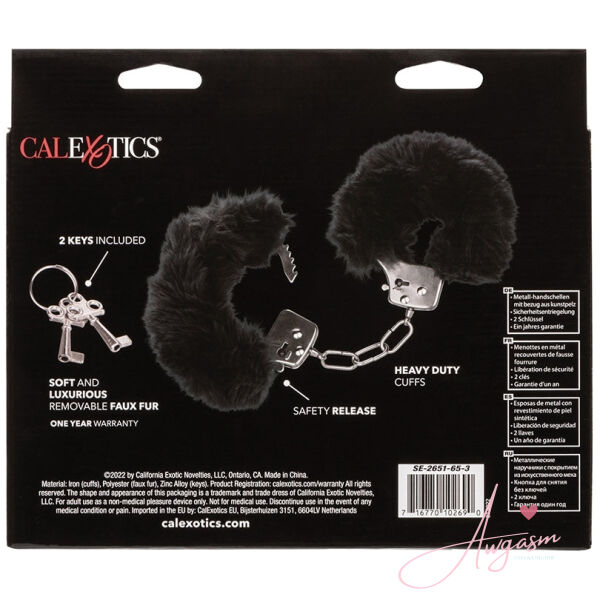 Ultra Fluffy Furry Cuffs-Black - Image 4
