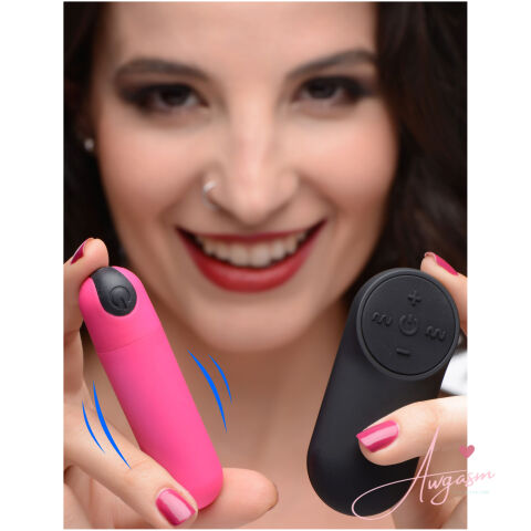 Vibrating Bullet with Remote Control - Pink