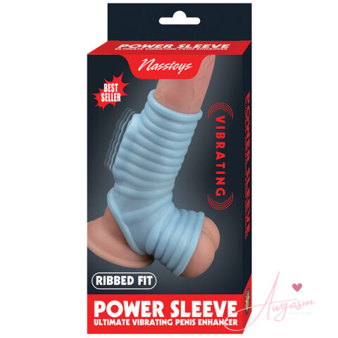 Vibrating Power Sleeve Ribbed Fit-Blue