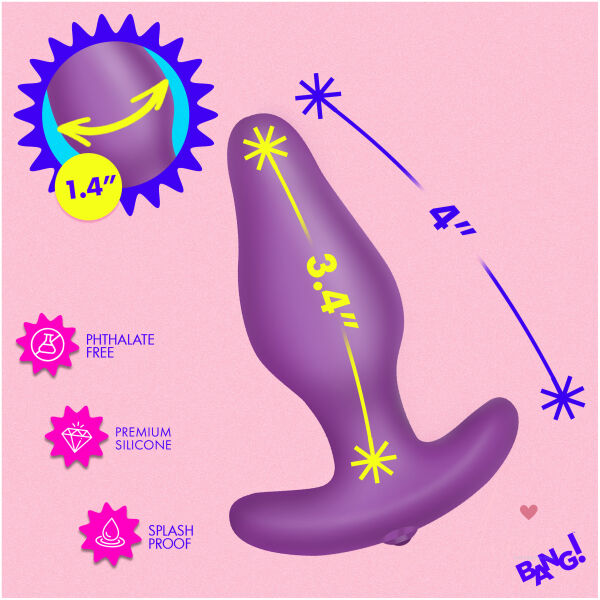 Vibrating Silicone Butt Plug with Digital Remote - Image 3