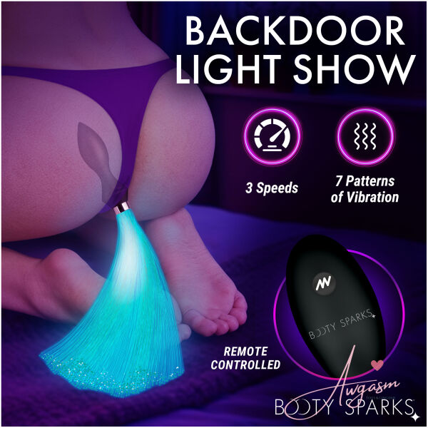 Vibrating Silicone Optical Fiber Butt Plug - Image 2