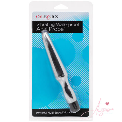 Vibrating Waterproof Anal Probe-Silver 6.5