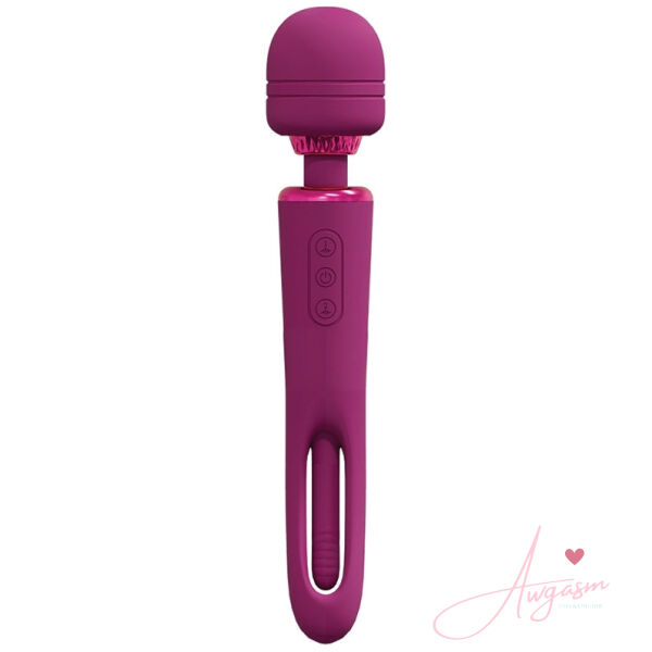 Vive Kiku Double Wand with G-Spot Flapping-Pink - Image 2