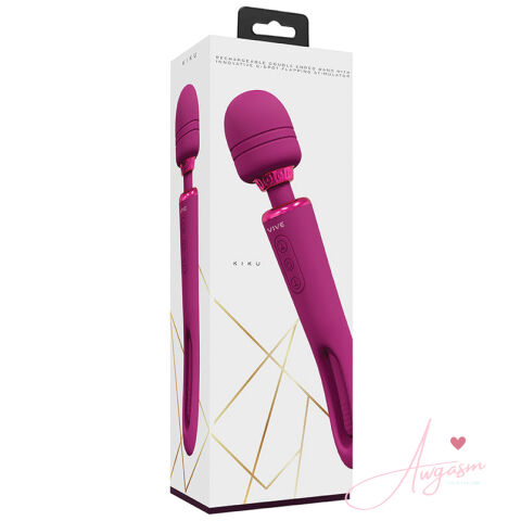 Vive Kiku Double Wand with G-Spot Flapping-Pink