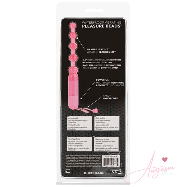 Waterproof Vibrating Pleasure Beads-Pink - Image 3