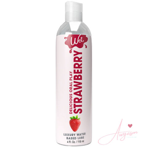 Wet Delicious Oral Play Strawberry Waterbased Flavored Lubricant 4oz