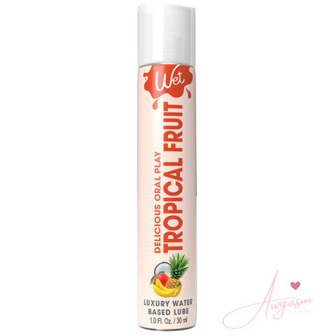 Wet Delicious Oral Play Tropical Explosion Waterbased Flavored Lubricant 1oz