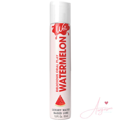 Wet Delicious Oral Play Watermelon Waterbased Flavored Lubricant 1oz