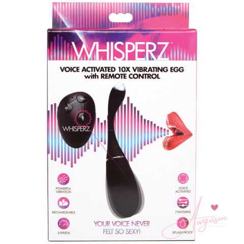 Whisperz Voice Activated 10X Vibrating Egg with Remote Control