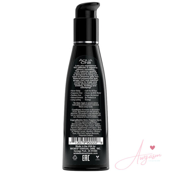 Wicked Aqua Chill Waterbased Cooling Sensation 4oz - Image 2