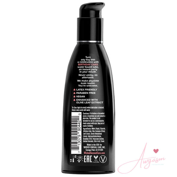 Wicked Aqua Flavored Lube-Birthday Cake 2oz - Image 2
