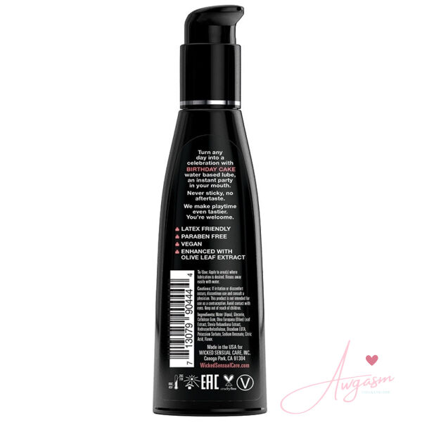 Wicked Aqua Flavored Lube-Birthday Cake 4oz - Image 2