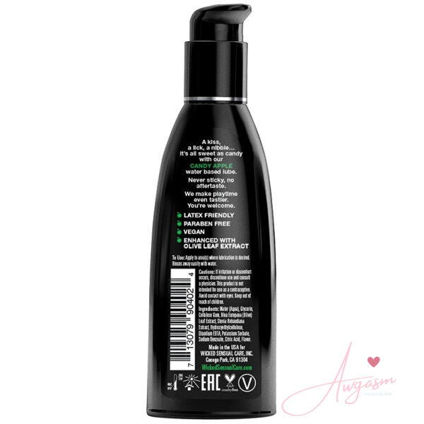 Wicked Aqua Flavored Lube-Candy Apple 2oz - Image 2