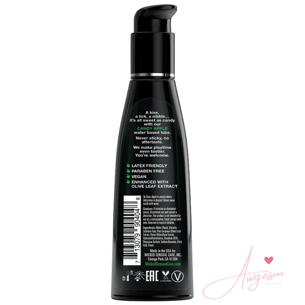Wicked Aqua Flavored Lube-Candy Apple 4oz - Image 2