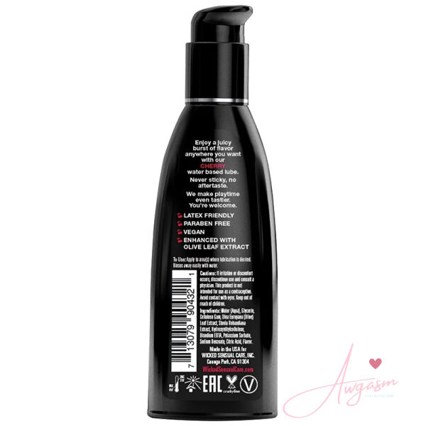Wicked Aqua Flavored Lube-Cherry 2oz - Image 2