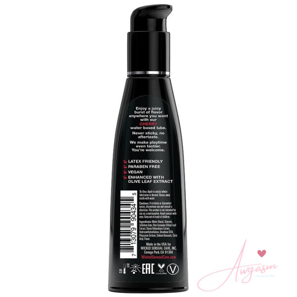 Wicked Aqua Flavored Lube-Cherry 4oz - Image 2