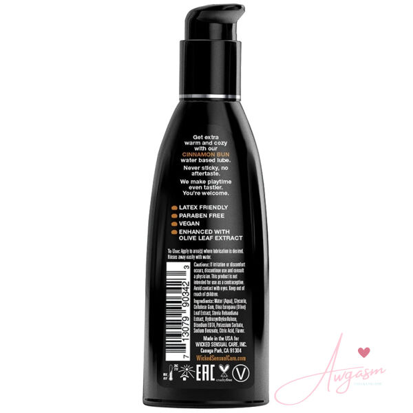 Wicked Aqua Flavored Lube-Cinnamon Bun 2oz - Image 2
