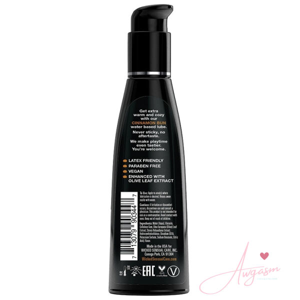 Wicked Aqua Flavored Lube-Cinnamon Bun 4oz - Image 2