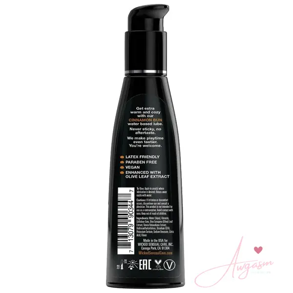 Wicked Aqua Flavored Lube-Cinnamon Bun 4oz - Image 2