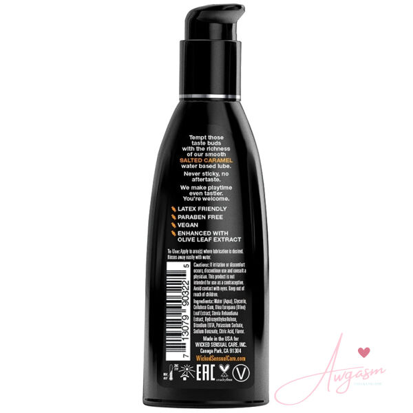 Wicked Aqua Flavored Lube-Salted Caramel 2oz - Image 2